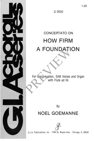 How Firm a Foundation