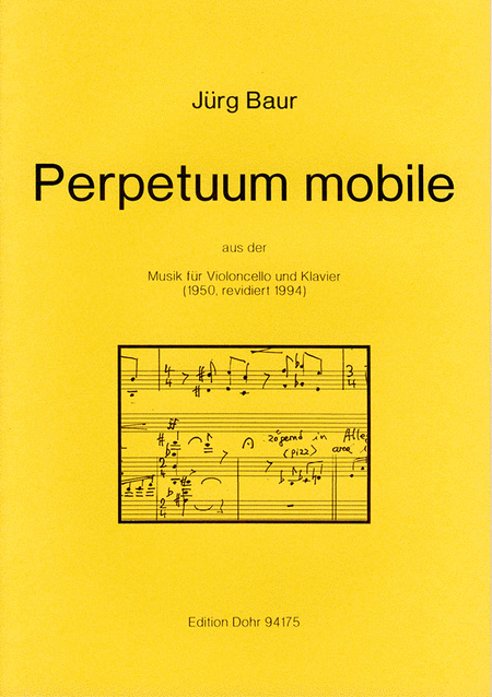 Perpetuum mobile für Violoncello und Klavier (1950/94) (aus der "Musik für Violoncello und Klavier")