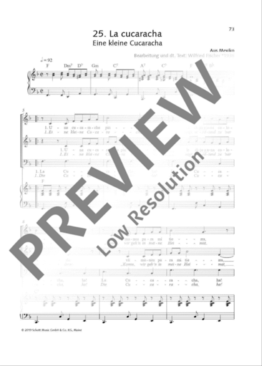 La Cucaracha 3-Part scores gallery preview page 2