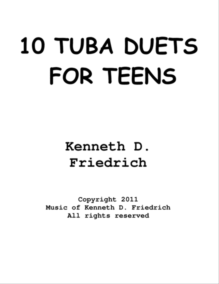 10 Tuba Duets for Teens Brass Duet scores gallery preview page 1