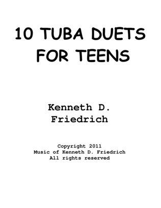 Book cover for 10 Tuba Duets for Teens
