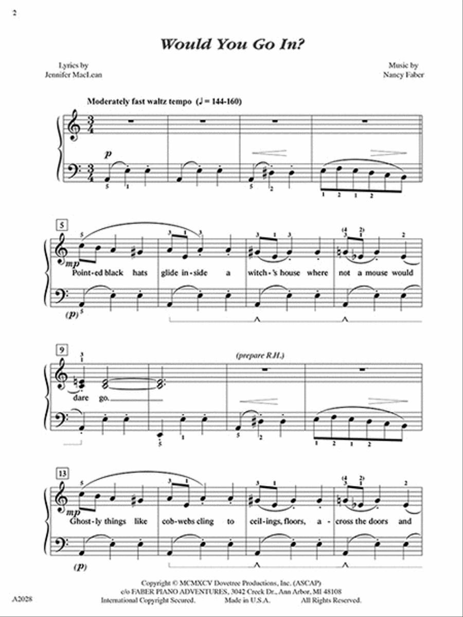 Would You Go In? Piano Method scores gallery preview page 2