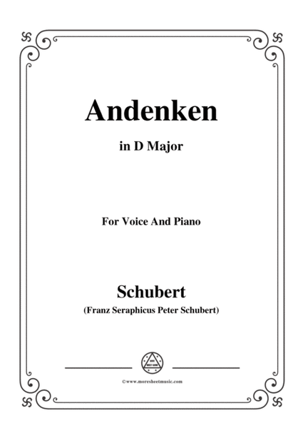 Schubert-Andenken,in D Major,for Voice&Piano image number null