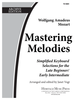 Book cover for Mastering Melodies: Wolfgang Amadeus Mozart