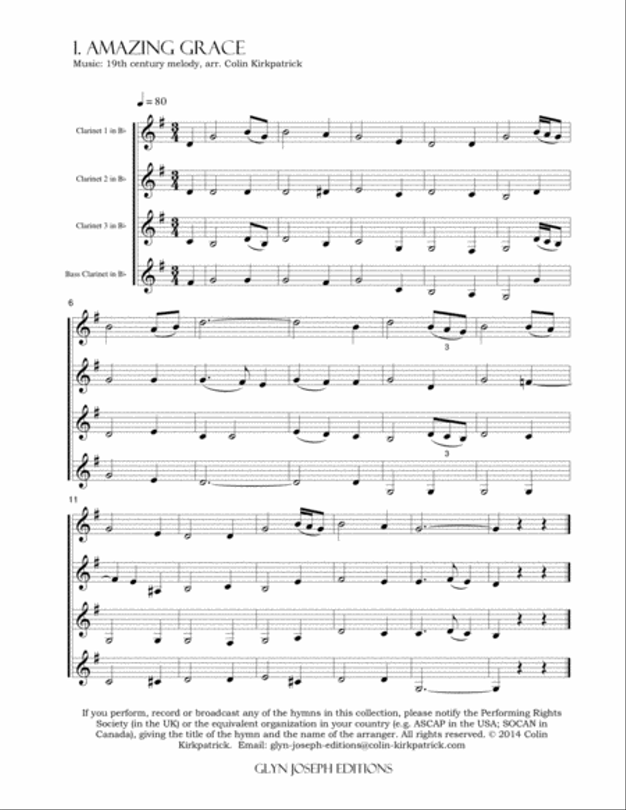 Your Favourite Easter Hymns for Clarinet Choir image number null