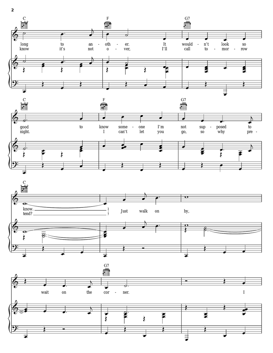 Walk On By Guitar scores gallery preview page 2