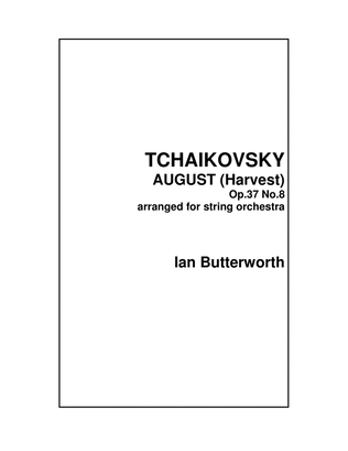 Book cover for TCHAIKOVSKY August (The Seasons) for string orchestra