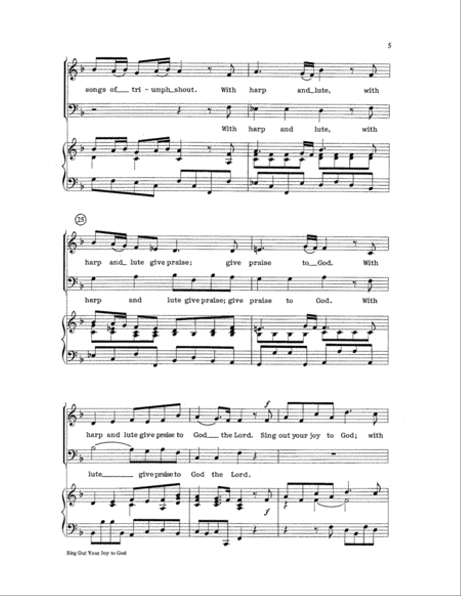 Sing Out Your Joy to God 2-Part scores gallery preview page 5