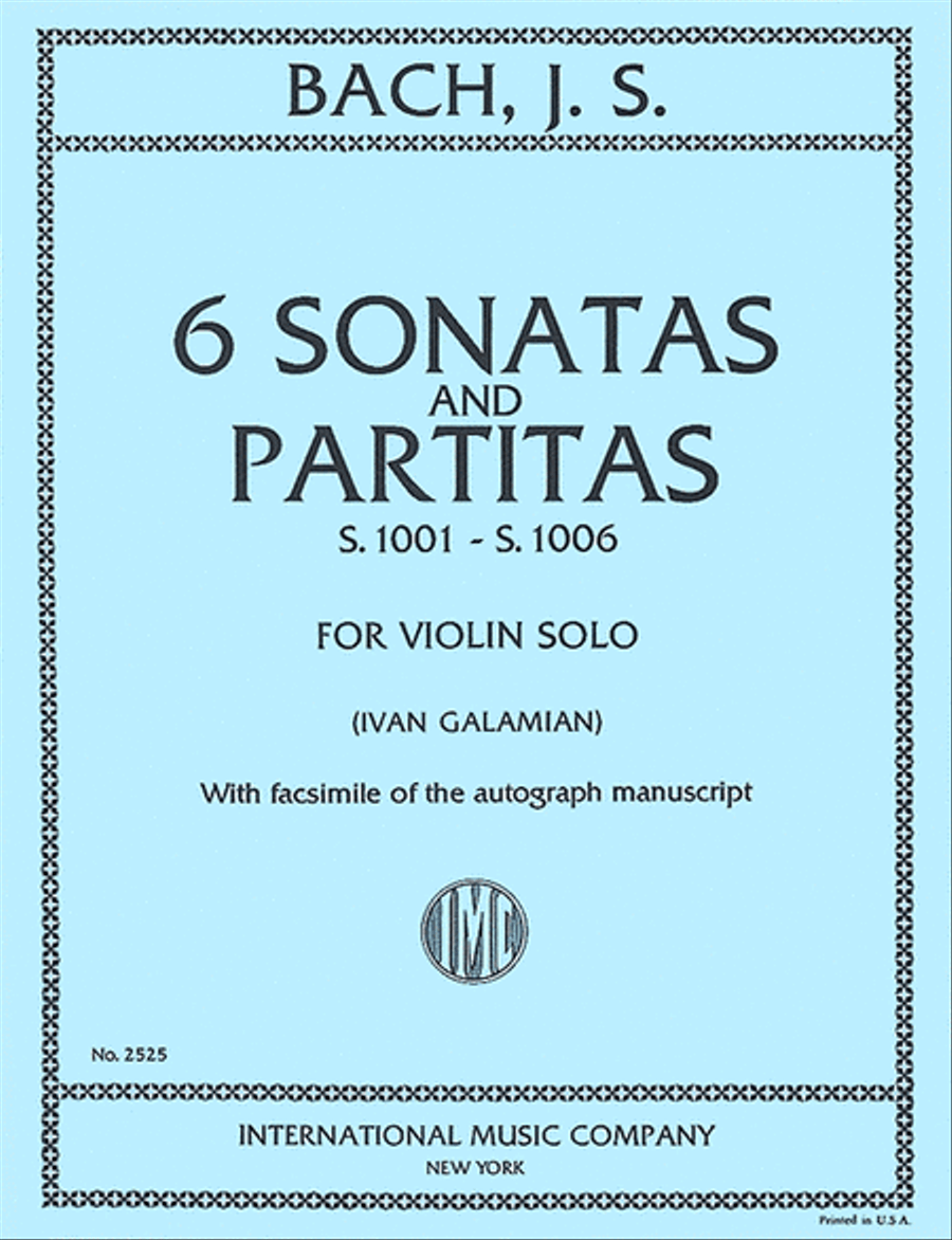 Book cover for Six Sonatas and Partitas, S. 1001-1006 (for Violin Solo)