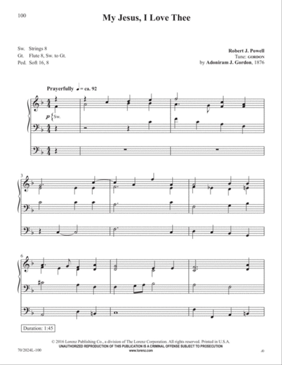 The Sacred Organ Library, Vol. 1 Organ Solo scores gallery preview page 45