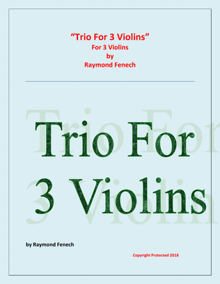 Book cover for Trio for 3 Violins - Easy/Beginner