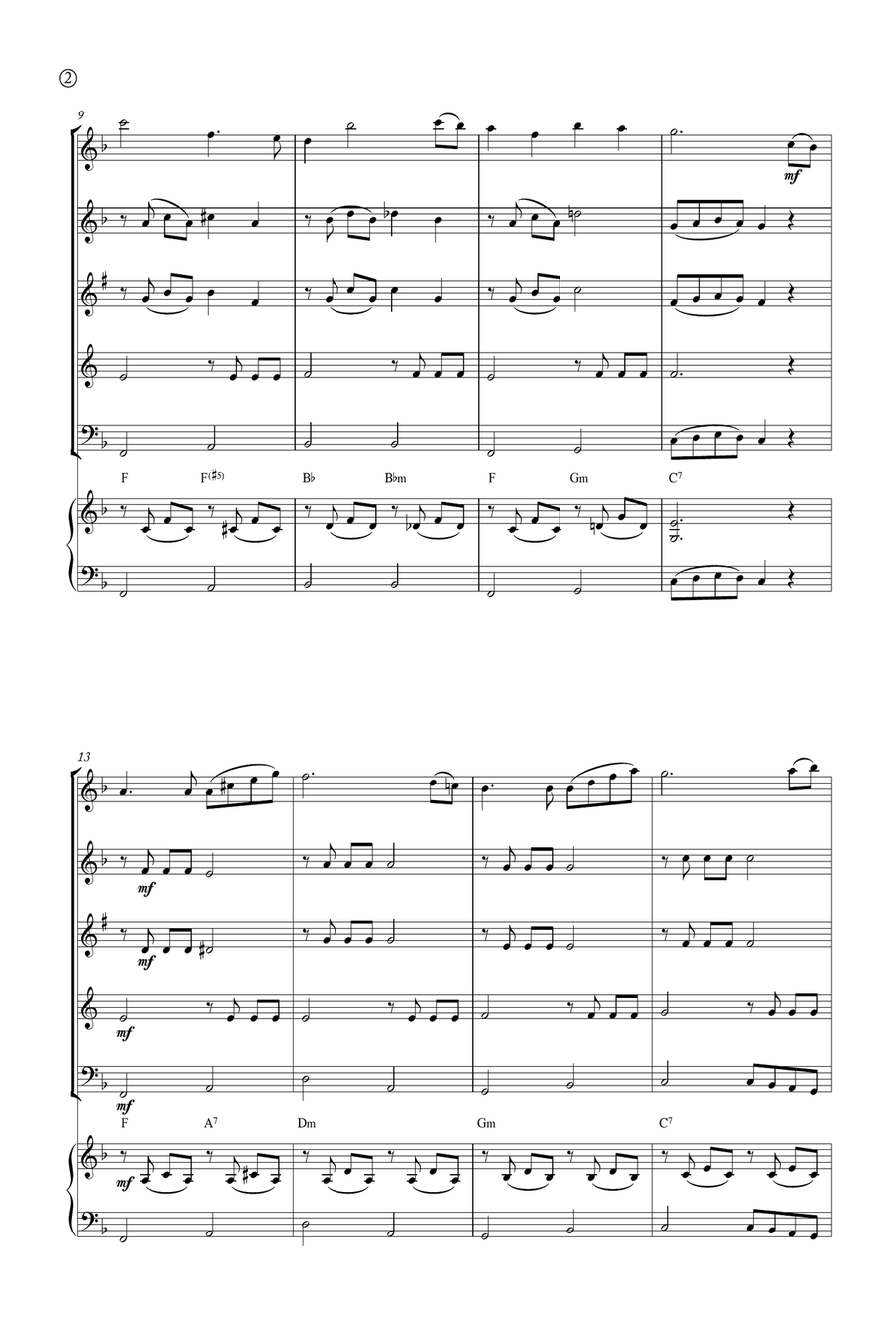 Hymne A L'amour Woodwind Quintet scores gallery preview page 2