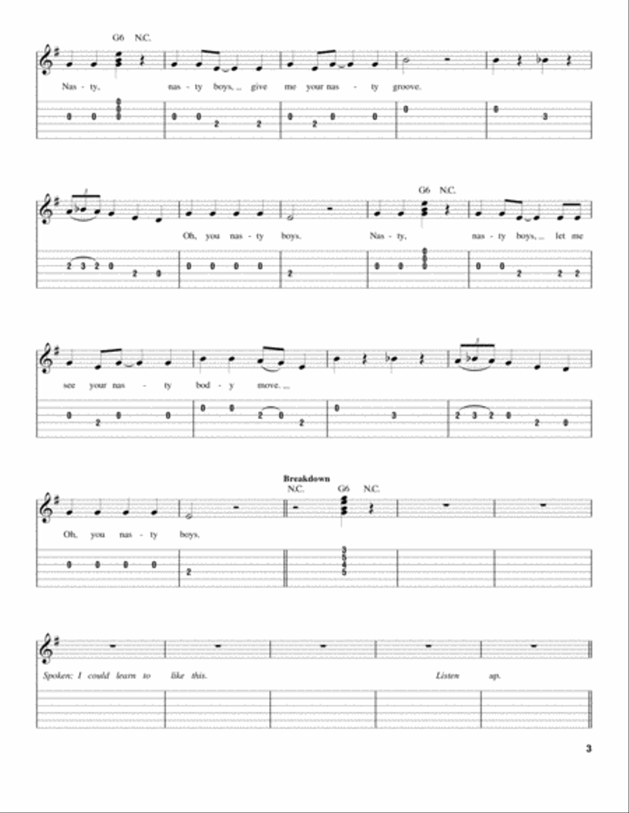 Nasty Nasty Acoustic Guitar scores gallery preview page 3