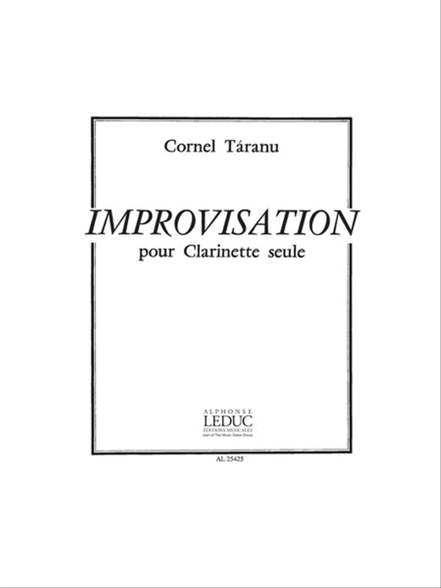 Improvisation (clarinet Solo) Clarinet Solo scores gallery preview page 1