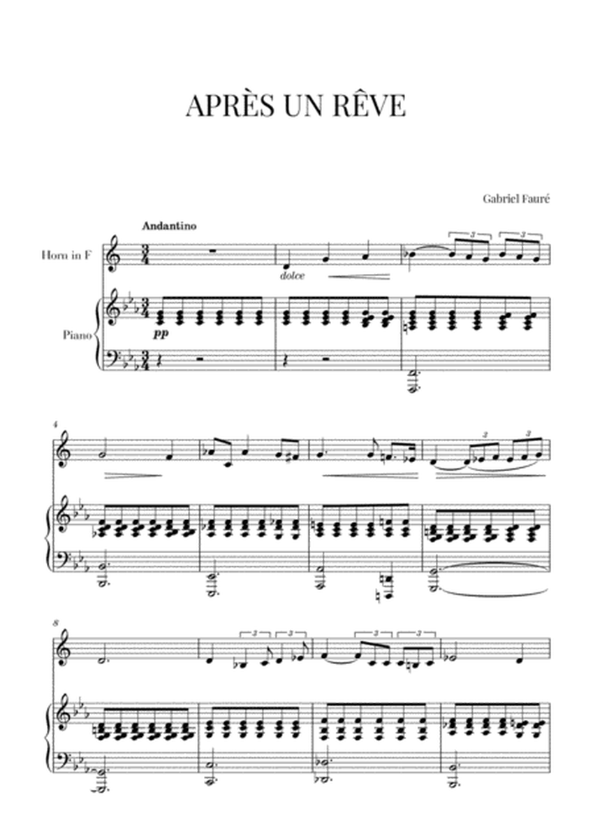 Fauré - Après un Rêve (for French Horn and Piano) image number null
