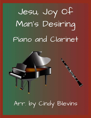 Book cover for Jesu, Joy of Man's Desiring, for Piano and Clarinet