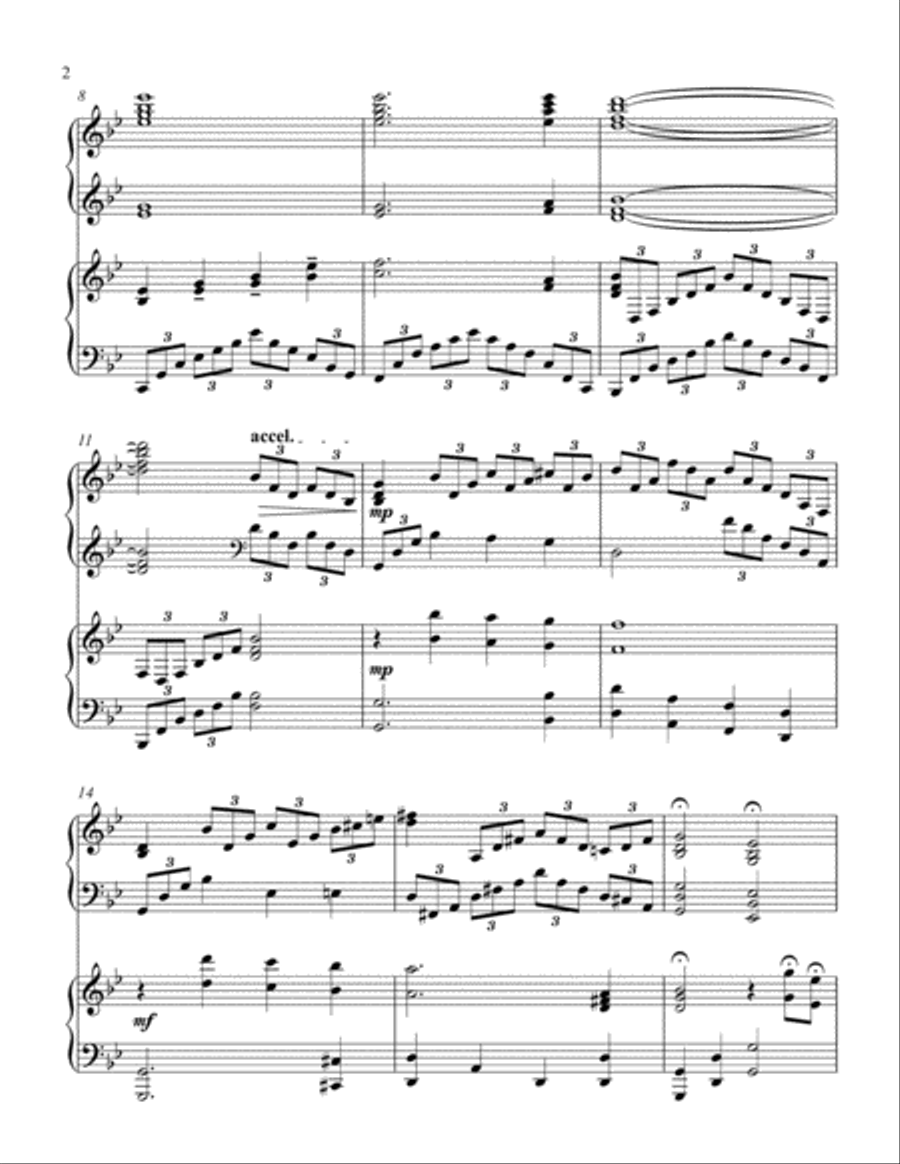 The Lord's Prayer 2 Pianos, 4-Hands scores gallery preview page 3