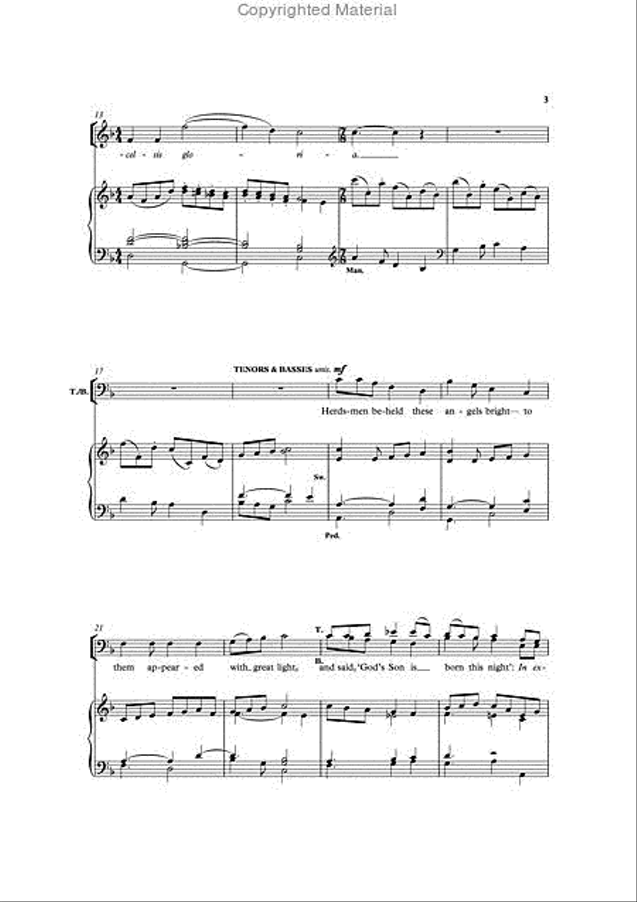 When Christ was born of Mary free 4-Part scores gallery preview page 3