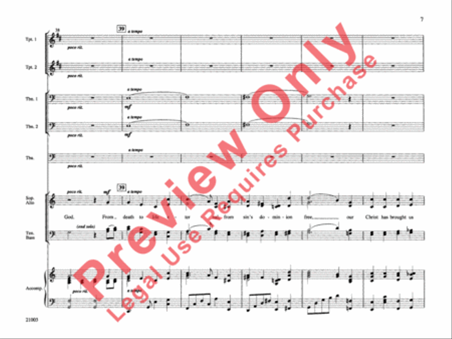 Risen Today! (An Easter Medley) Choir scores gallery preview page 8