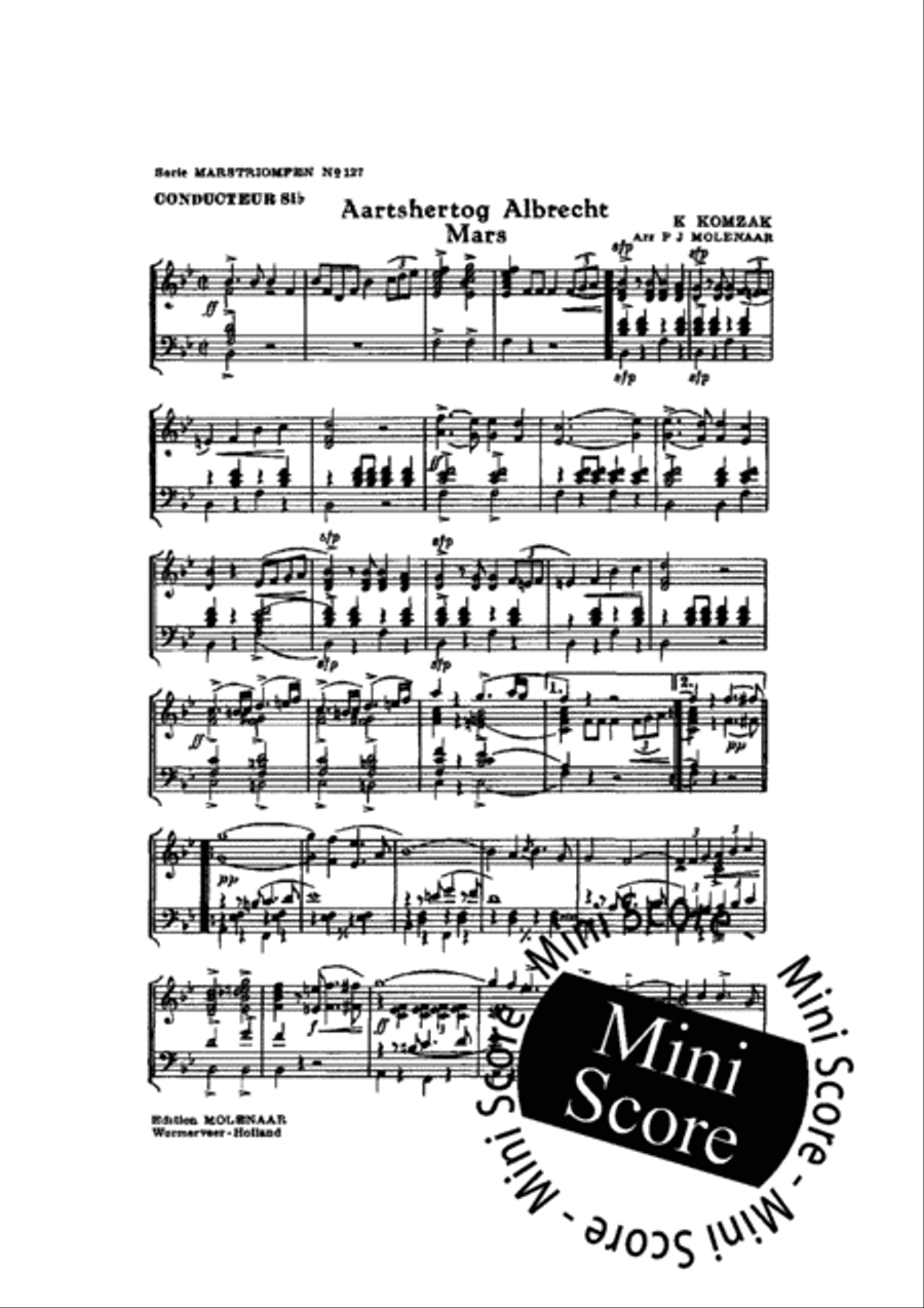 Aartshertog Albrecht Concert Band scores gallery preview page 5