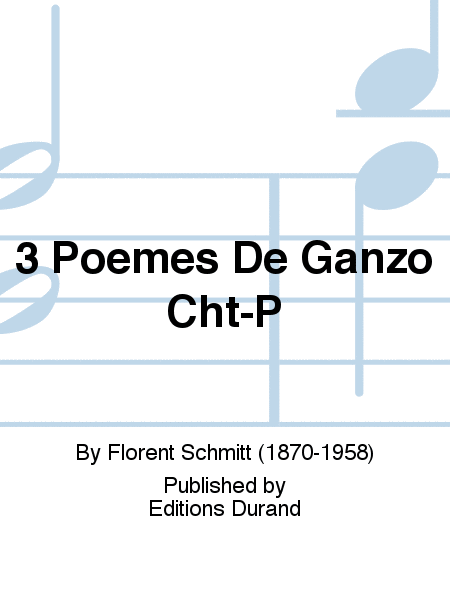3 Poemes De Ganzo Cht-P