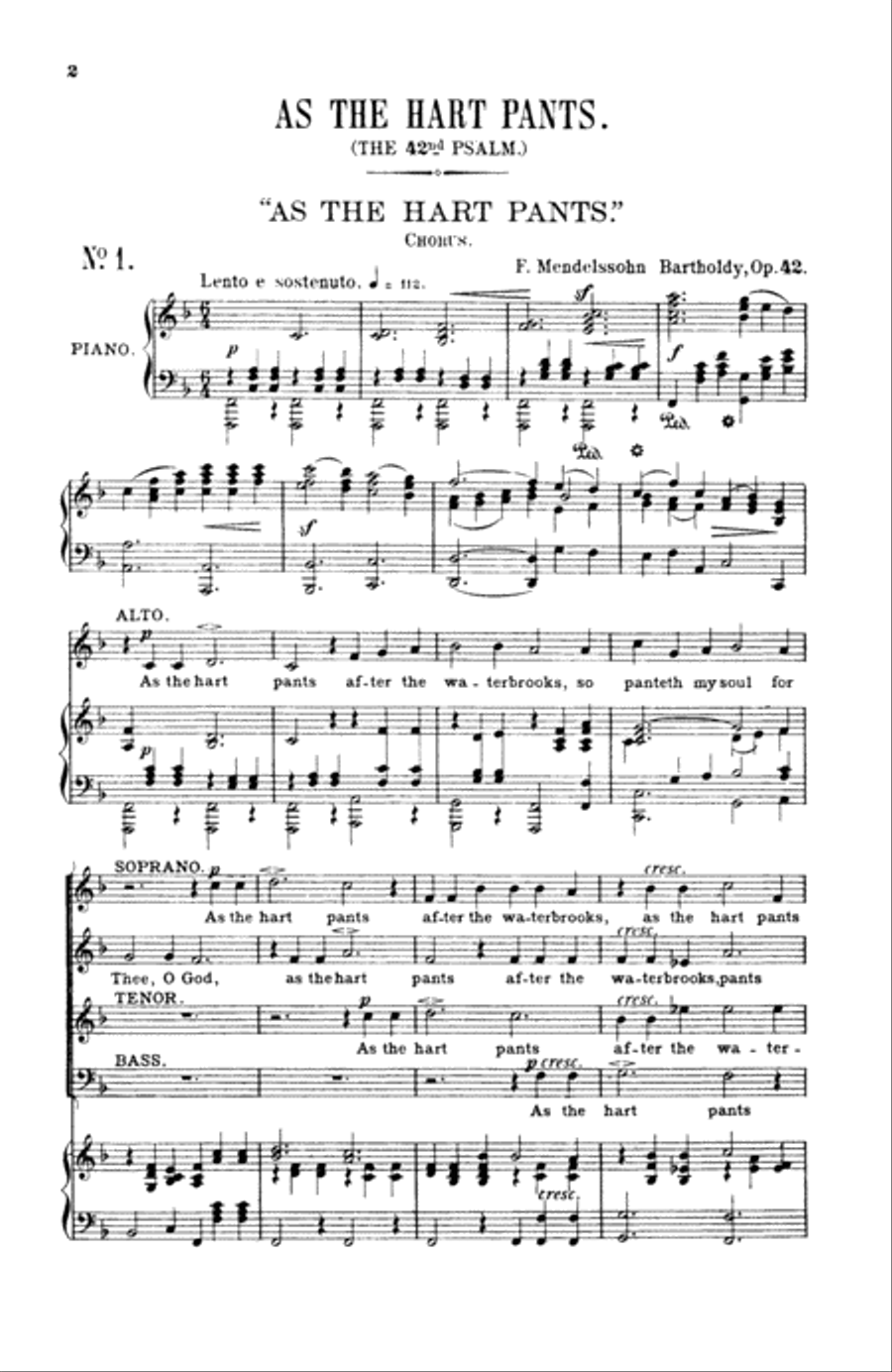 As the Hart Pants (Psalm 42) 4-Part scores gallery preview page 3