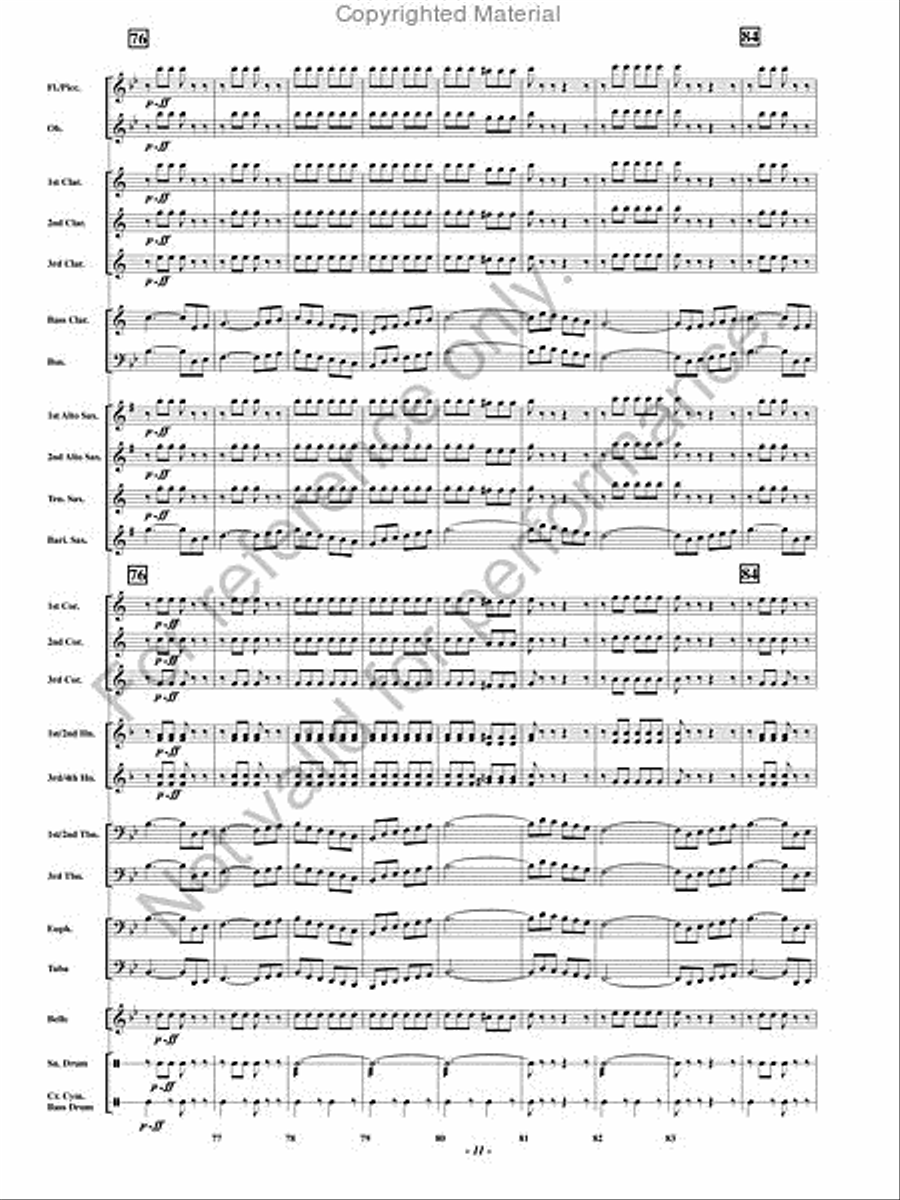 Basses On A Rampage Concert Band scores gallery preview page 10