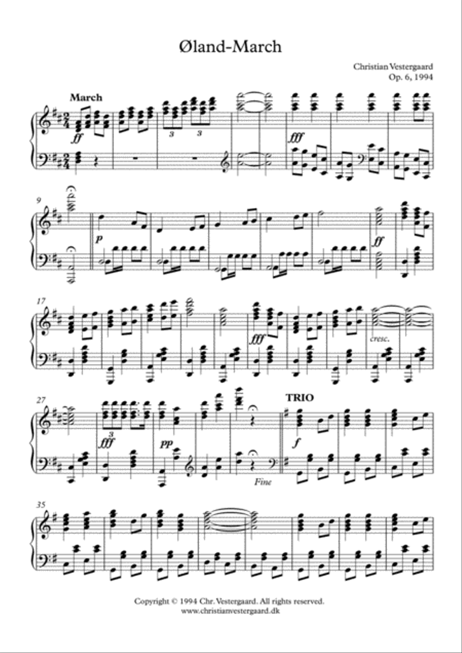 Øland-March Øland-March Piano Solo scores gallery preview page 2