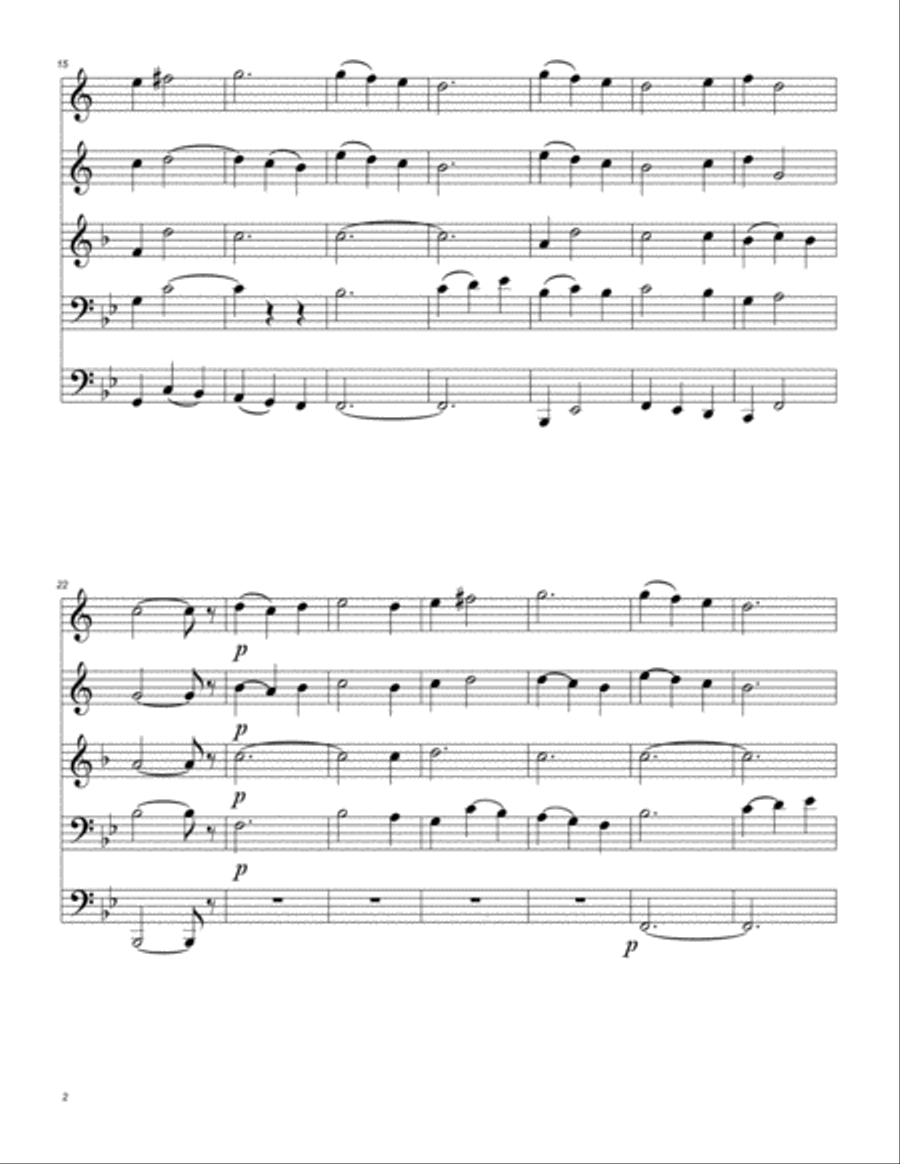 Prelude and Air Prelude and Air Brass Ensemble scores gallery preview page 3