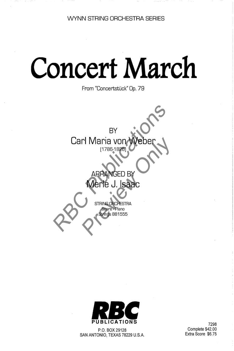 Concert March (Score) Concert March (Score) String Orchestra scores gallery preview page 2