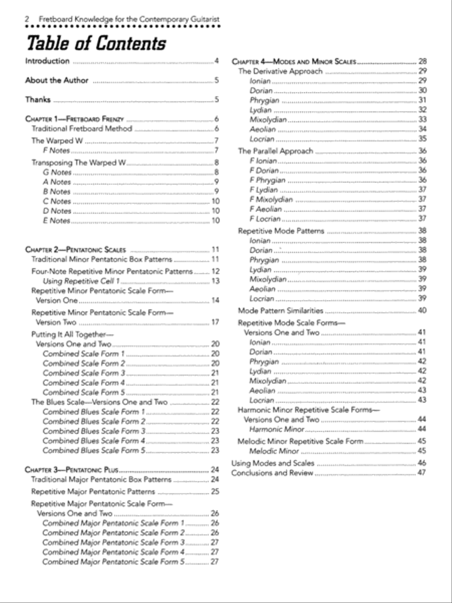 Fretboard Knowledge for the Contemporary Guitarist Guitar scores gallery preview page 2