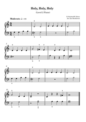Book cover for Holy Holy Holy (Traditional) - Beginner Piano (Level2)