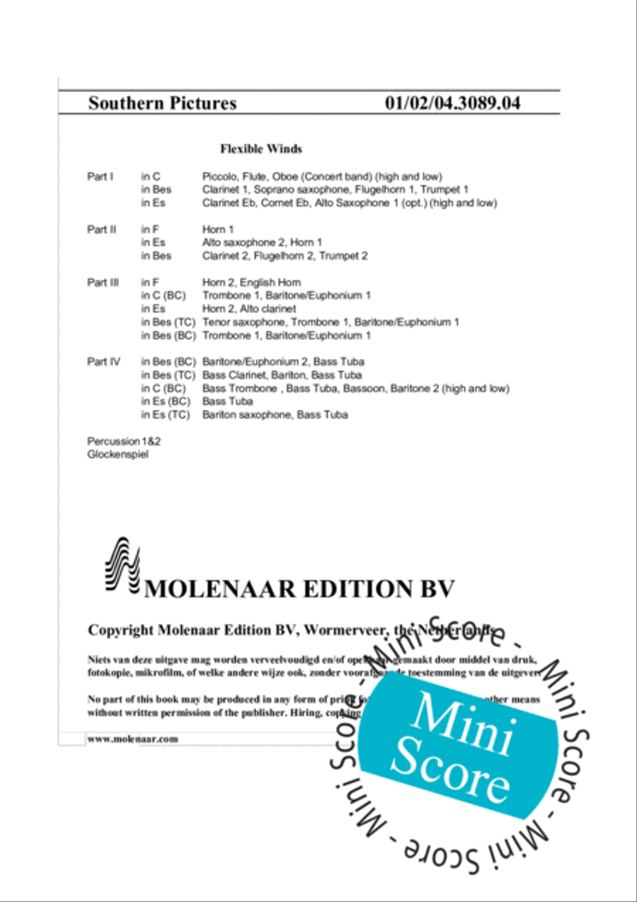 Southern Pictures Concert Band scores gallery preview page 4