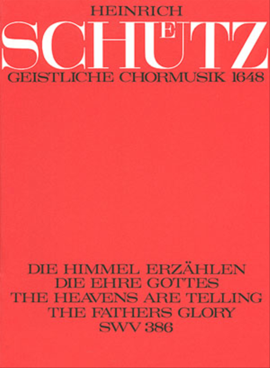 The heavens are telling the Father's glory (Die Himmel erzahlen die Ehre Gottes) Part scores gallery preview page 1