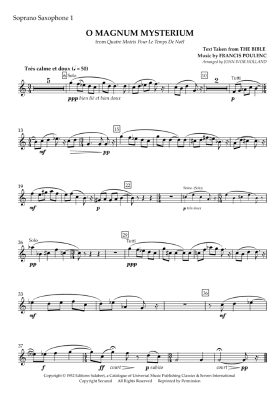 O Magnum Mysterium Woodwind Ensemble scores gallery preview page 6