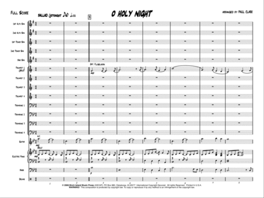 O Holy Night Jazz Ensemble scores gallery preview page 2