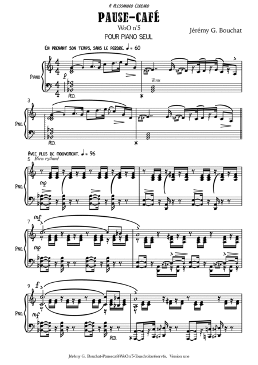 Pause cafe WoO 5 Piano Solo scores gallery preview page 2