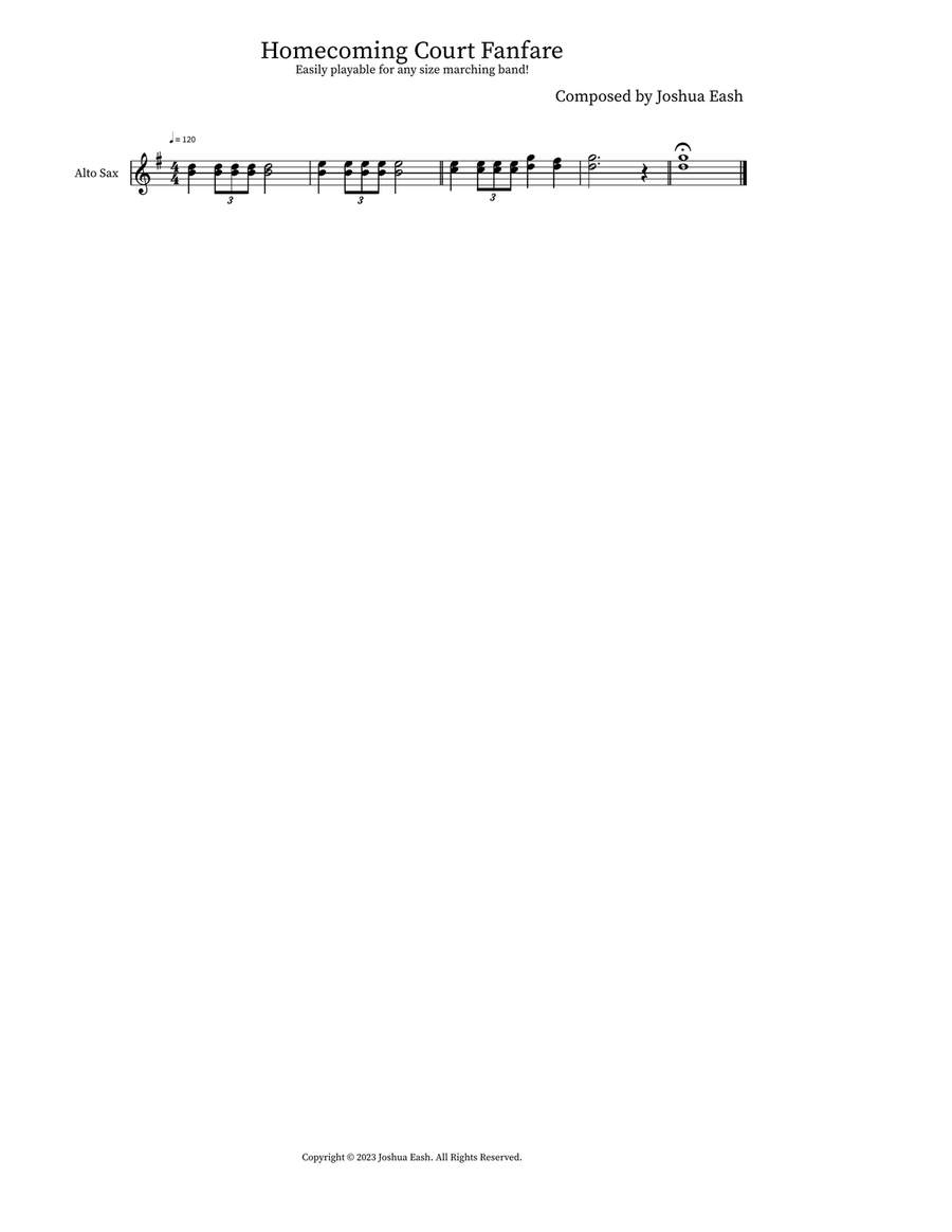 Homecoming Court Fanfare Marching Band - Digital Sheet Music page 5