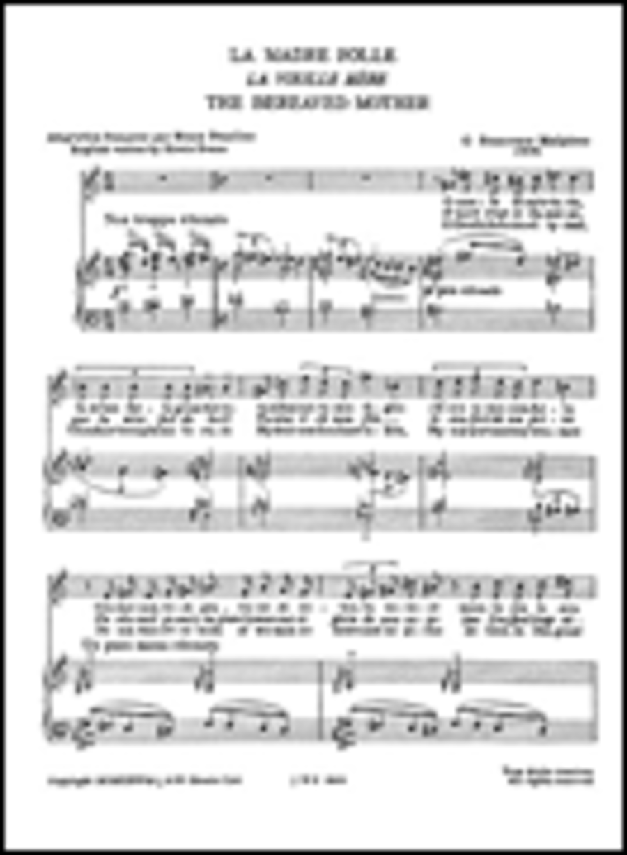 Malipiero: The Bereaved Mother From Sette Canzoni for Soprano Solo with Piano acc. Soprano Voice scores gallery preview page 1