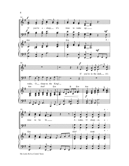My Lord, He Is a Comin' Soon- SATB-Digital Download image number null