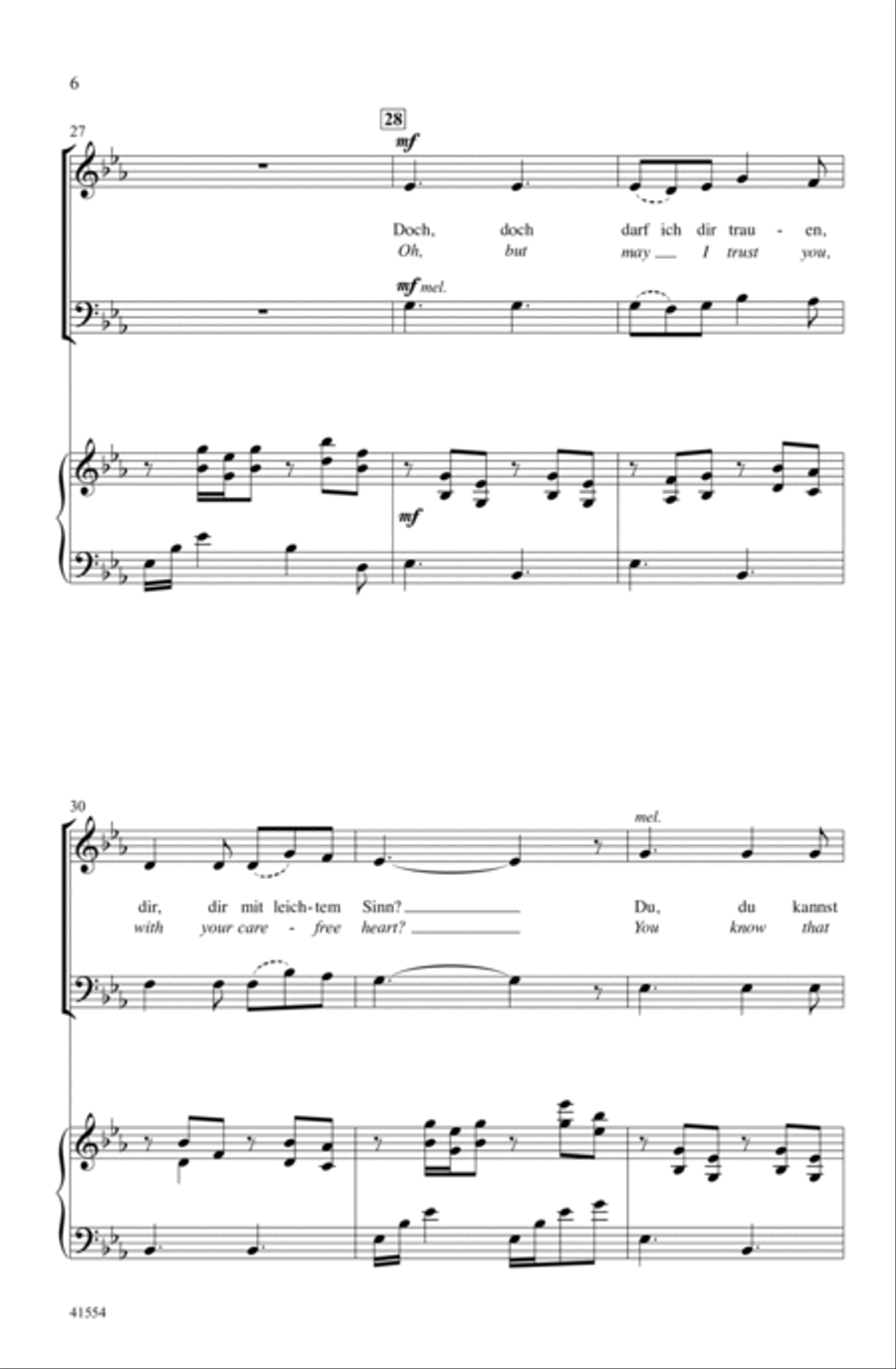 Du, Du Liegst Mir im Herzen Choir scores gallery preview page 5