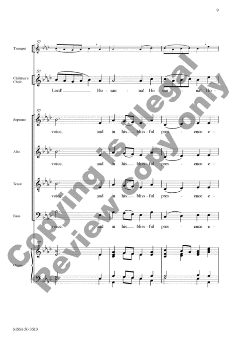 Hosanna, Hosanna! 4-Part scores gallery preview page 9