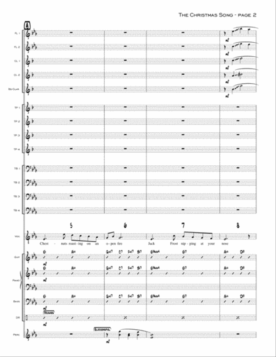 The Christmas Song (Chestnuts Roasting On An Open Fire) Jazz Ensemble scores gallery preview page 2