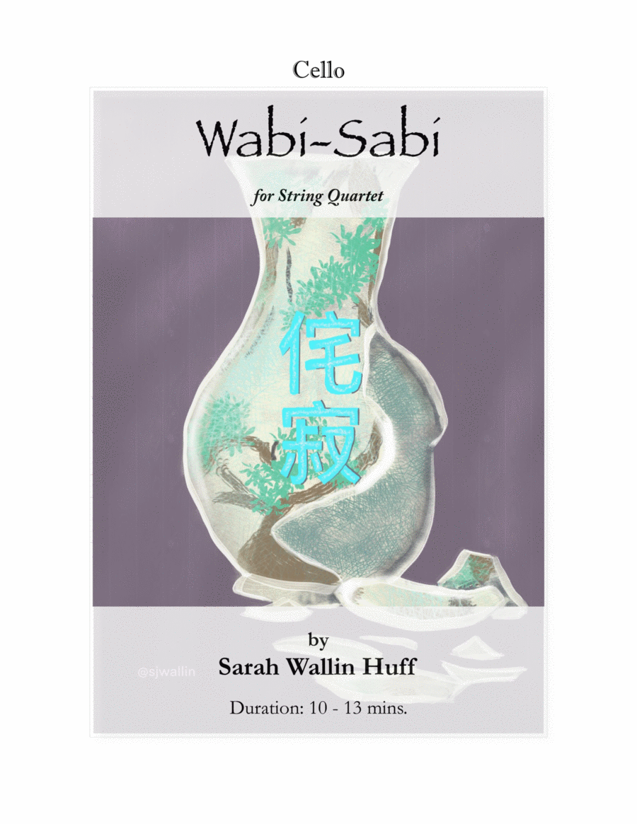Wabi-Sabi (for string quartet) [Cello] String Quartet scores gallery preview page 1