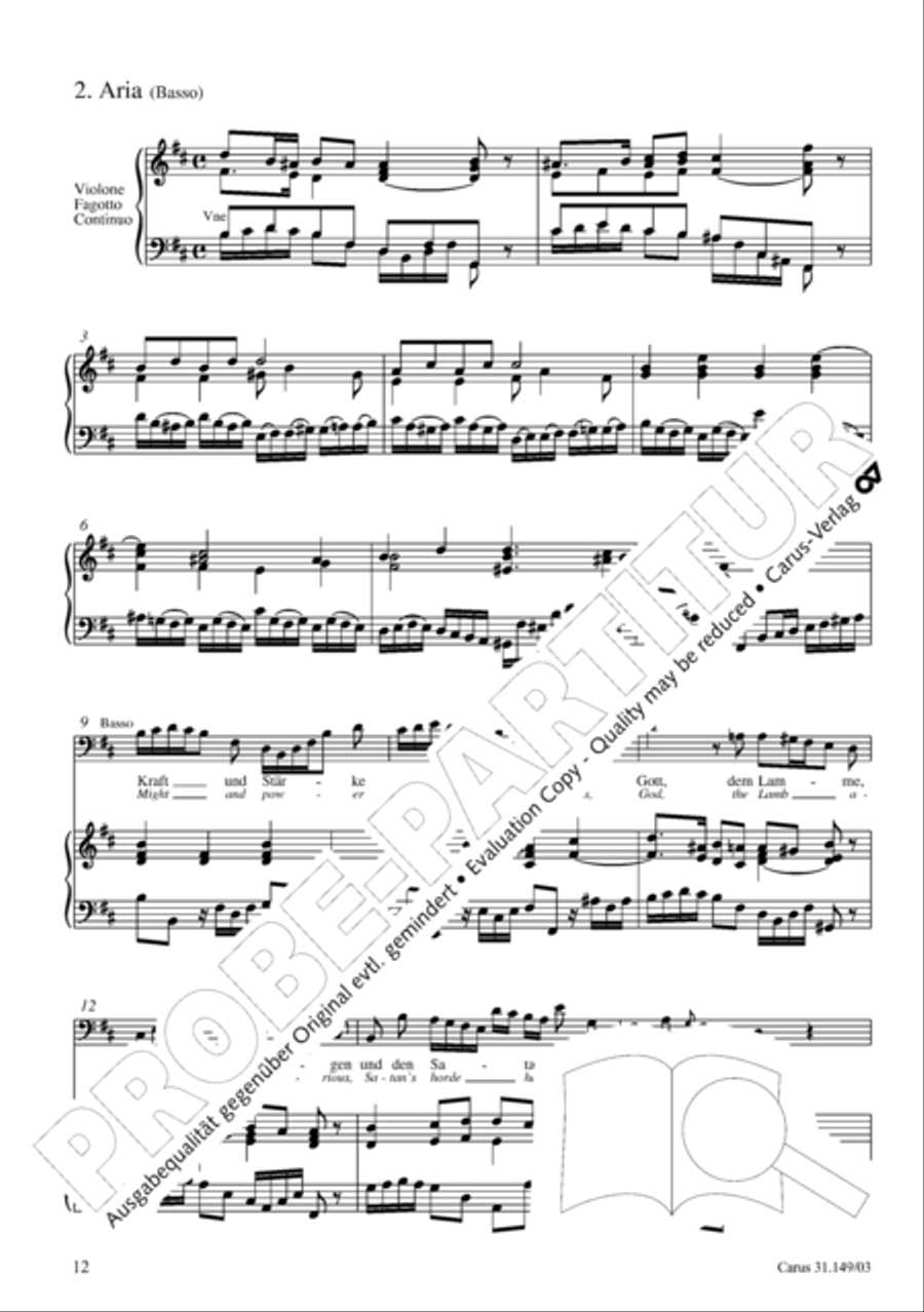 The voice of rejoicing and hope (Man singet mit Freuden vom Sieg) 4-Part scores gallery preview page 13
