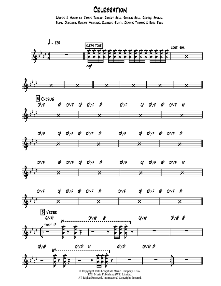 Celebration Acoustic Guitar scores gallery preview page 1