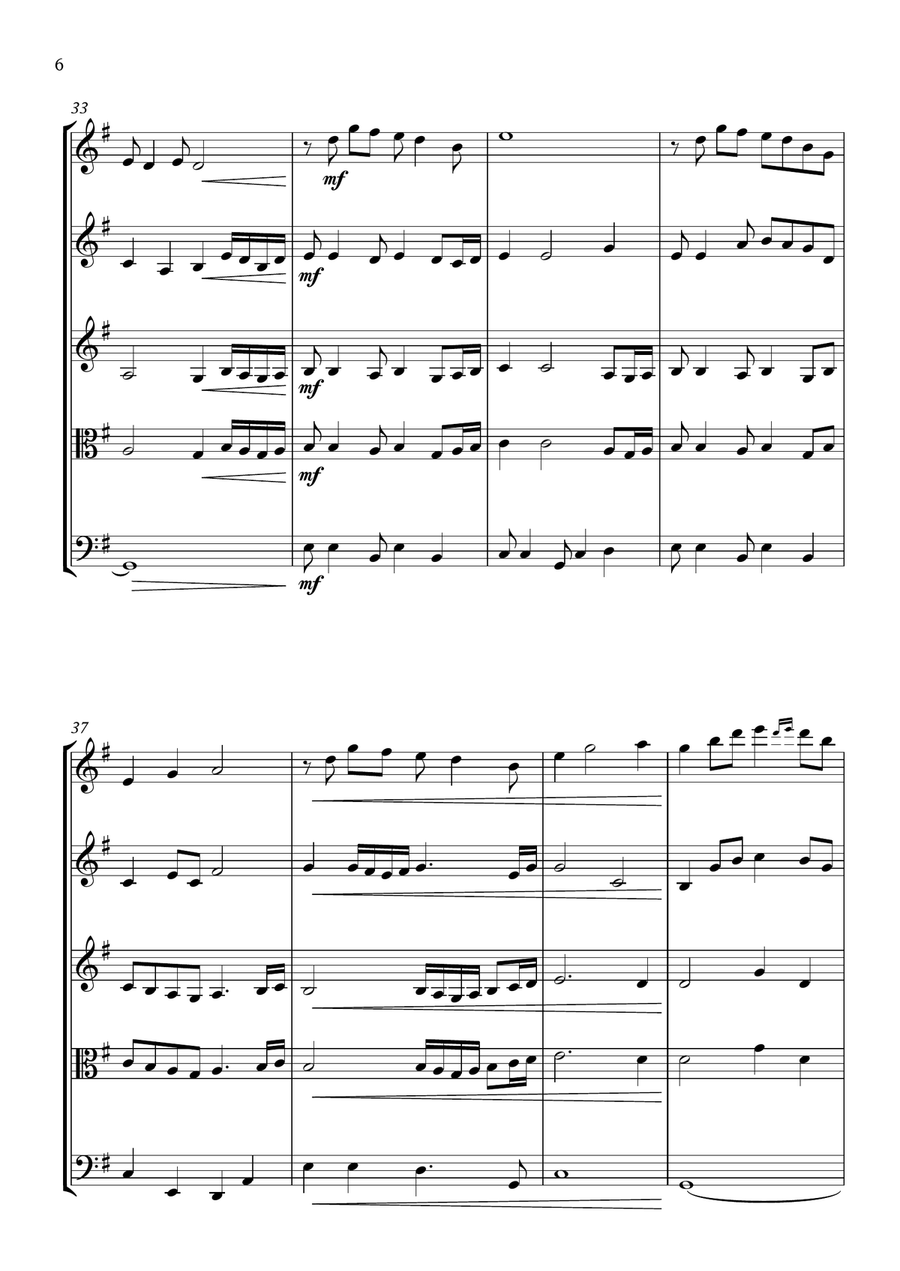 Loch Lomond - for String Quartet String Quartet scores gallery preview page 6