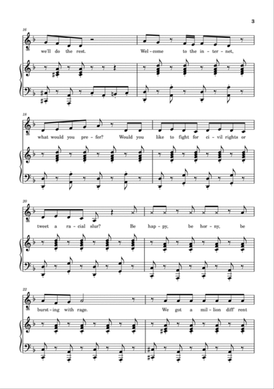 Welcome To The Internet Voice scores gallery preview page 3