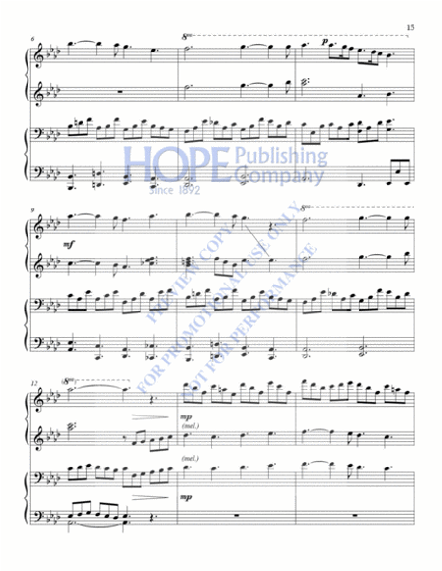 Celtic Hymns for 4-Hand Piano Piano Accompaniment scores gallery preview page 20