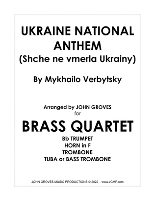 Book cover for Ukraine National Anthem - Brass Quartet